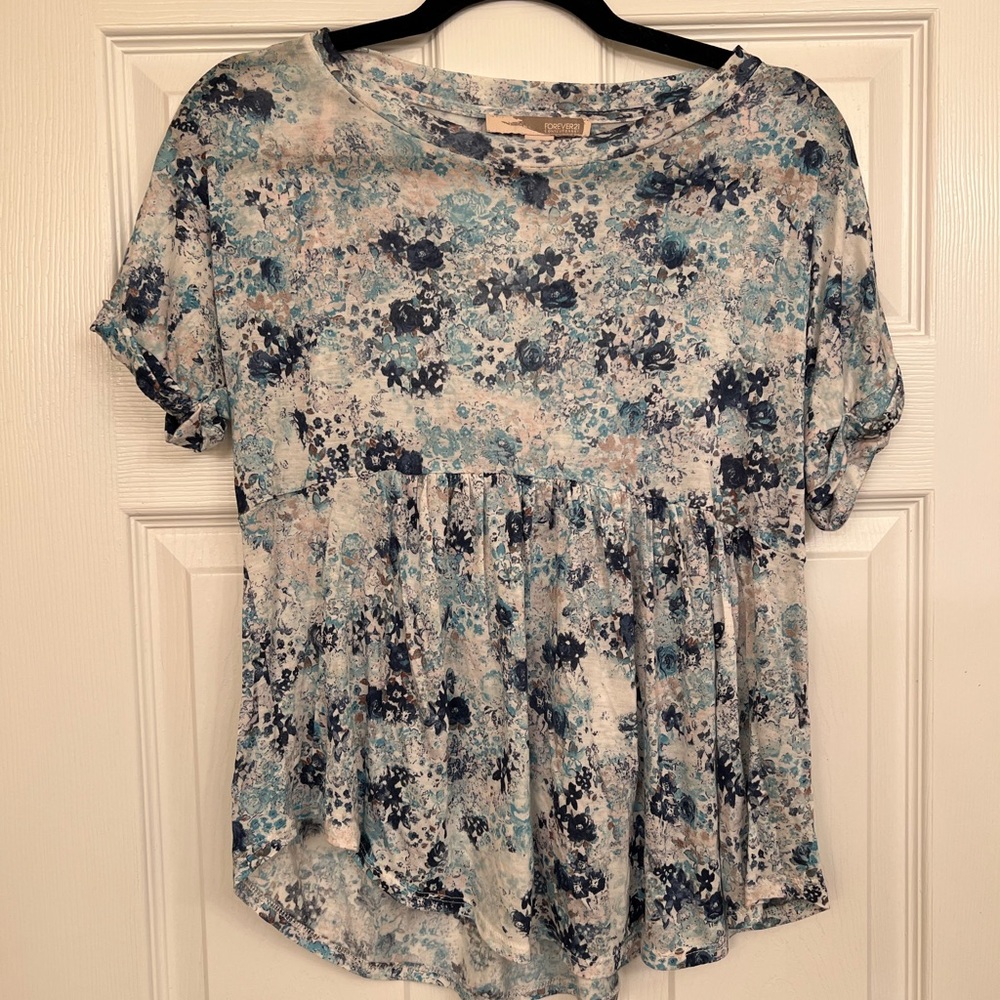 F21 Contemporary Floral Top